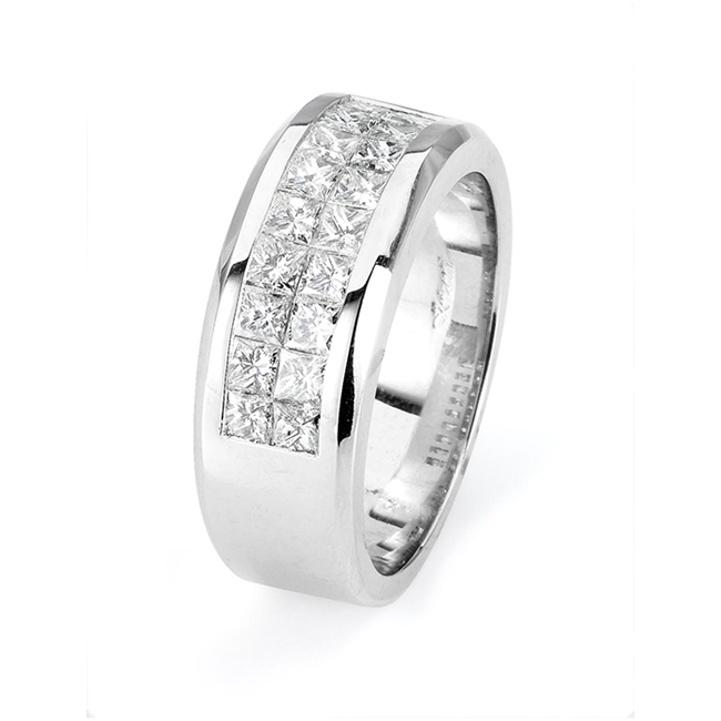 18KTW INVISIBLE BAND, DIAMOND 2.10CT